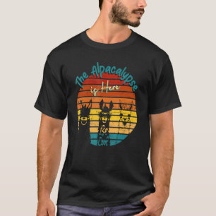 T-shirt L'Alpacalypse Est Ici Animal Vintage Alpaca Dire