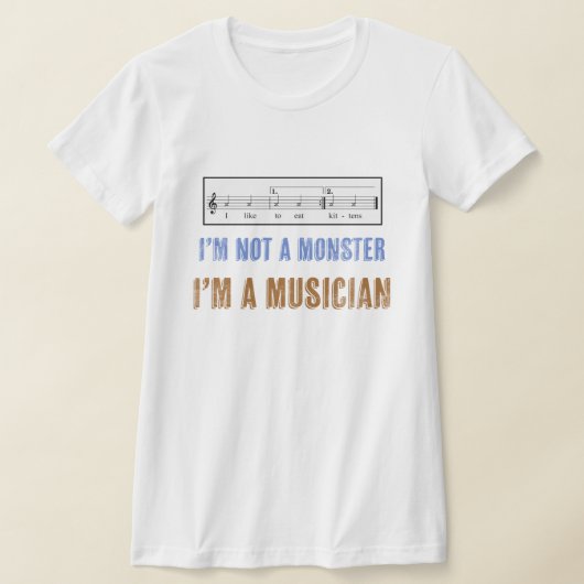 T-shirt L'alphabétisation musicale compte, j'aime manger d (Poser)
