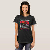 T-shirt L'Alphabétisation Musicale Compte J'Aime Manger De (Devant entier)