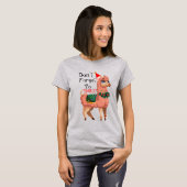 T-shirt lama à Noël (Devant entier)