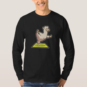 T-shirt Lama Alpaca Yoga Poses Sport Gymnastique Ohmmm Ent