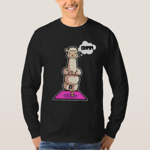 T-shirt Lama Alpaca Yoga Poses Sport Gymnastique Ohmmm Ent
