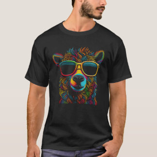 T-shirt Lama Coloré Cool Alpaca Alpaca