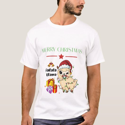 T-Shirt Lama de Noël (Devant)