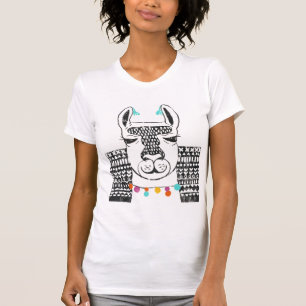 T-shirt Lama de partie - portrait