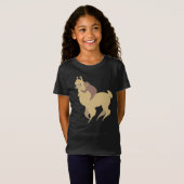 T-Shirt Lama d'équitation de paresse (Devant entier)