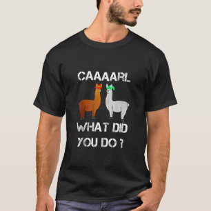 T-shirt lama drôle avec lama casquette avec carl casquette