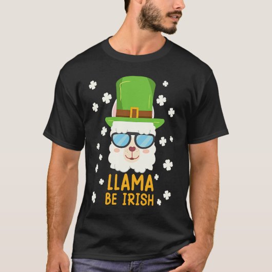 T-shirt Lama être irlandais Lama Alpaca St Patrick's Day (Devant)