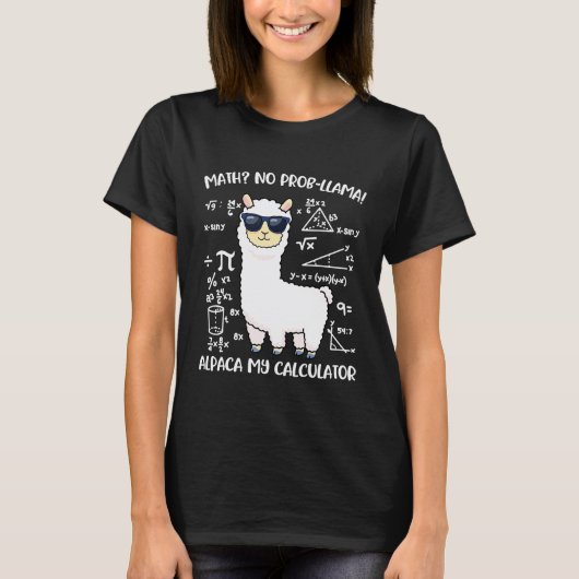 T-shirt lama maths (Devant)