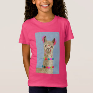 T-Shirt Lama orné - beige