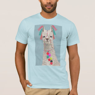 T-shirt Lama orné - blanc