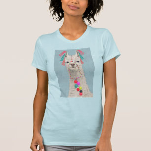 T-shirt Lama orné - blanc