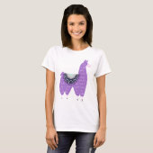 T-shirt Lama pourpre mignon (Devant entier)