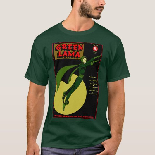 T-Shirt Lama Vert Classique (Devant)