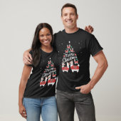 T-shirt Lama Xmas Tree Llamas Christmas Tree (Unisexe)