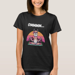 T-shirt Lama Yoga Méditation Lotus Seat Om Retro Funny