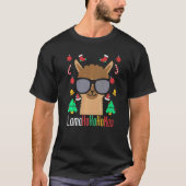 T-shirt Lamahohohomas Llama Avec Glaces Alpaca de Noël (Devant)