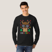 T-shirt Lamahohohomas Llama Avec Glaces Alpaca de Noël (Devant entier)