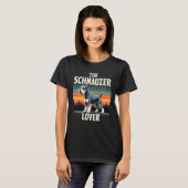 T-shirt L'Amant de Schnauzer - Conception rétro de chien (Devant entier)