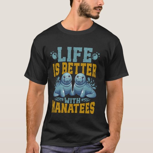 T-shirt Lamantin Drôle Vache de Mer (Devant)
