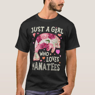 T-shirt Lamantin Juste Une Fille Qui Aime Vache Marine Fle