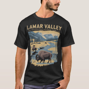 T-shirt Lamar Valley Yellowstone National Park Bison Hikin