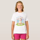 T-shirt Lamb Et Papillons (Devant entier)