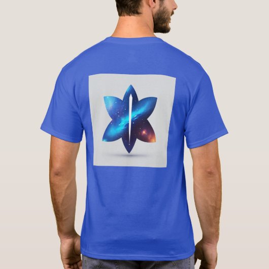 T-shirt Lame céleste : Flou minimal Feu Galaxie Étoiles (Dos)