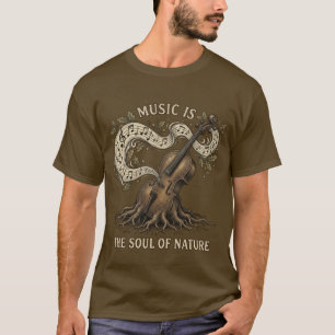 T-shirt L'Âme de la Nature - Racines d'Arbre de Violoncell