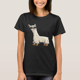 T-shirt Lame Hipster Alpaca Funky Avec Lunettes De Soleil