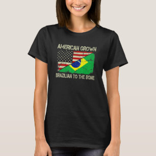 T-shirt L'Américain A Grandi Brésilien À L'Oone Us Brésili