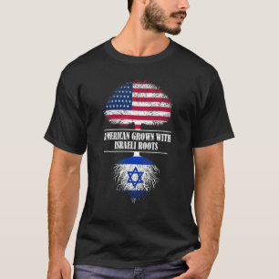 T-shirt L'Américain Cultive Avec Des Racines Israéliennes 