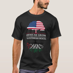 T-shirt L'Américain développé avec le Palestinien enracine