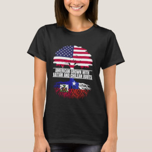 T-shirt L'Américain grandit avec un drapeau Héritage Haïti