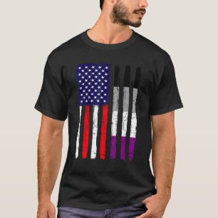 T-shirt L'Américain Le Drapeau De La Communauté Asexuelle