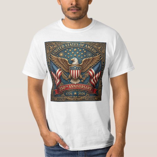T-shirt L'Amérique, 250e édition 2 (Devant)
