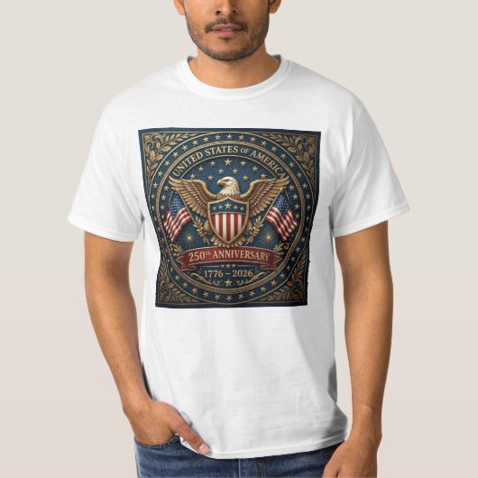 T-shirt L'Amérique 250e Version 3 (Devant)