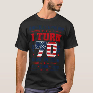 T-shirt L'Amérique a 250 ans, j'ai 70 ans 1956 70e anniver