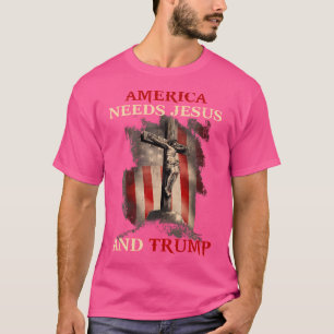 T-shirt L'Amérique A Besoin De Jésus Et Trump Pro Trump 20