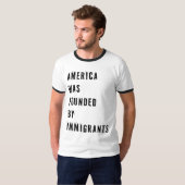 T-shirt L'Amérique a été fondée par Immigrants (Devant entier)
