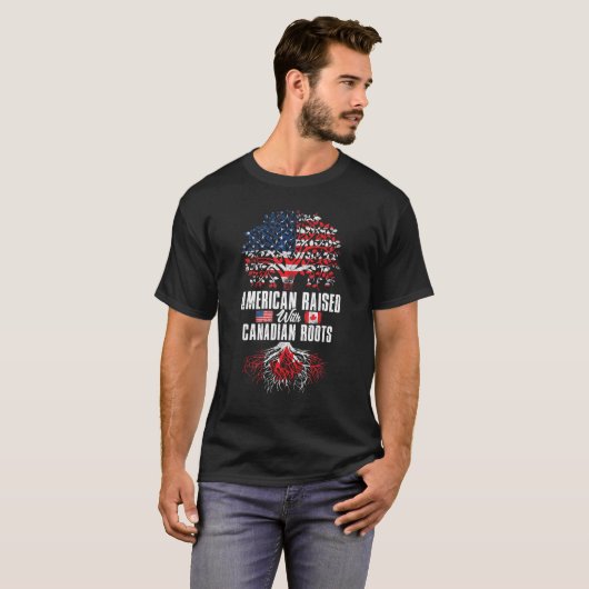 T-shirt L'Amérique a grandi avec les racines canadiennes C (Devant entier)