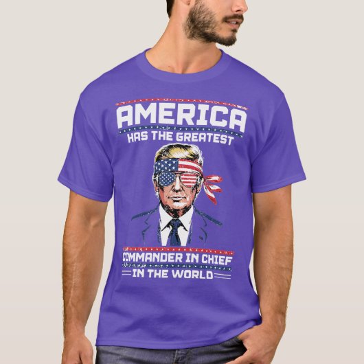 T-shirt L'Amérique A Le Plus Grand Commandant En Chef (2) (Devant)