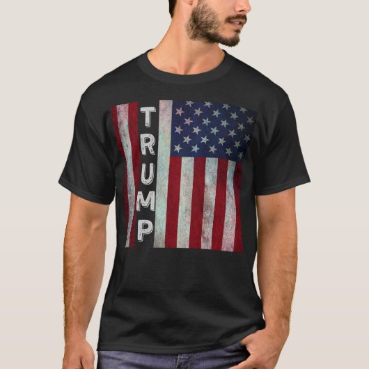 T-shirt L'Amérique d'abord avec Trump (Devant)