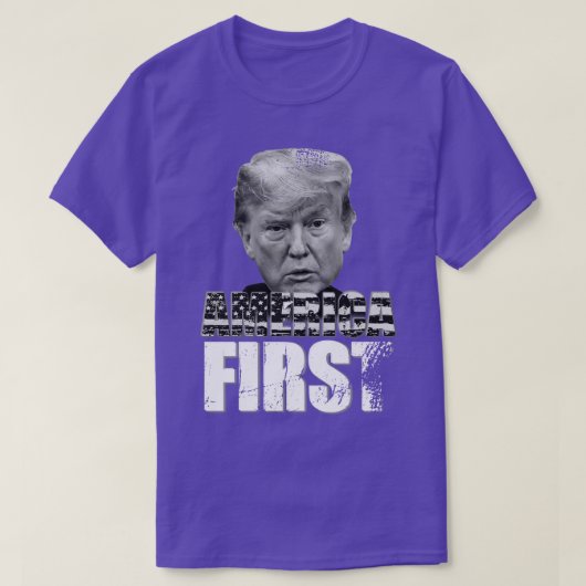 T-shirt L'Amérique d'abord Trump (Design devant)