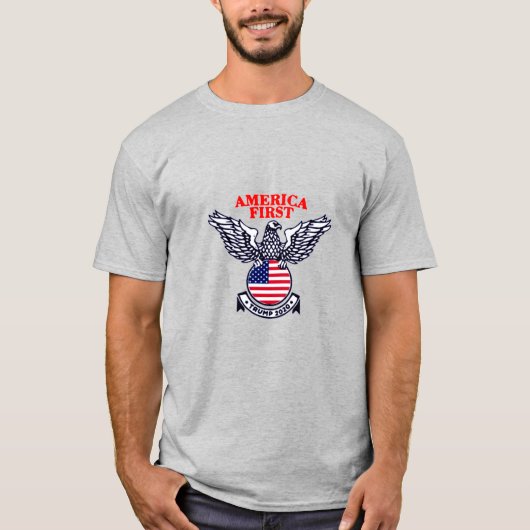 T-shirt L'Amérique d'abord Trump 2020 (Devant)