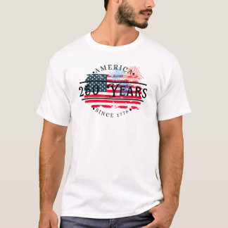 T-shirt L'Amérique depuis 1776 avec drapeau américain et f