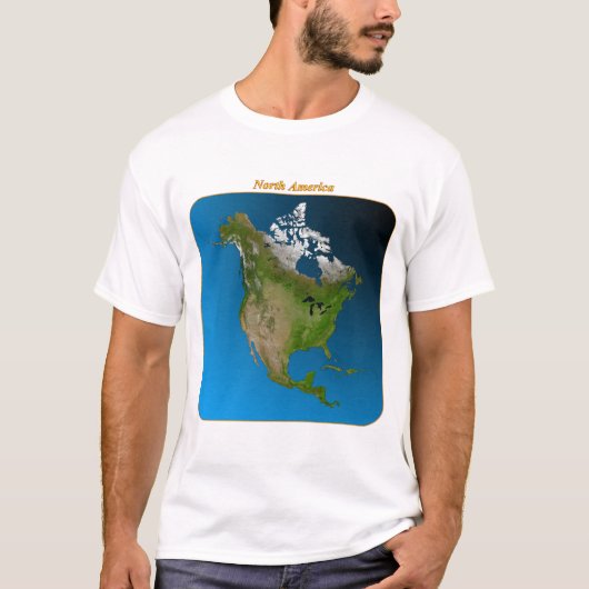 T-shirt L'Amérique du Nord de l'espace (Devant)