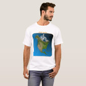 T-shirt L'Amérique du Nord de l'espace (Devant entier)