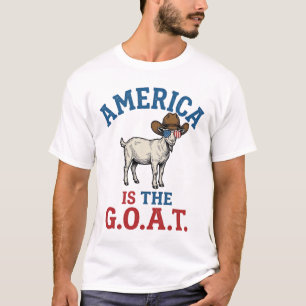 T-shirt L'Amérique Est La G.O.A.T Chemise de Cow-boy Patri