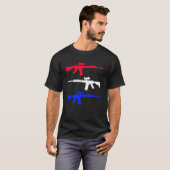 T-shirt L'Amérique fusionne un pistolet conservateur Deuxi (Devant entier)